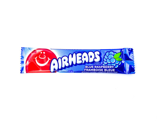 Produktbild der amerikanischen Süßigkeit Airheads im Blue Raspberry Geschmack