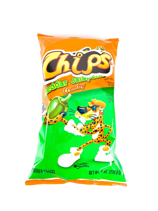 Frontansicht der Cheddar Jalapeno Chips